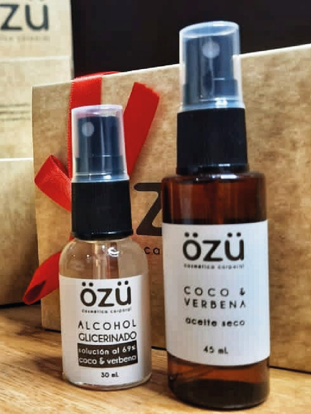 Kit aceite seco + alcohol mini - ÖZÜ Cosmética